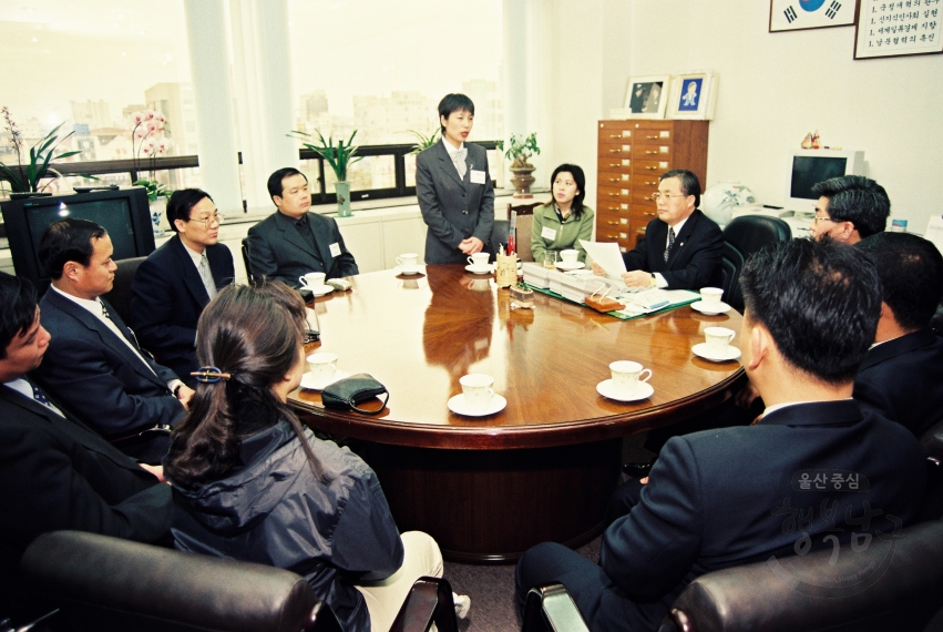 중국 하남성 청년기업가 연합회 임원 내방(구청장실) 의 사진