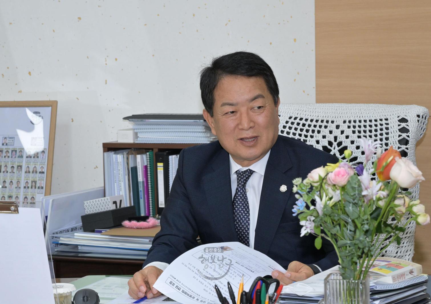 동백초등학교 교장, 운영위원 내방 의 사진