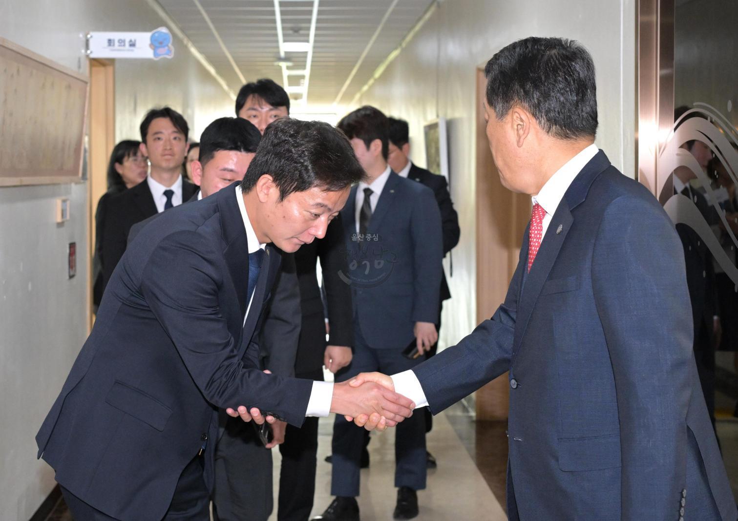 JCI 경남·울산지구 울산권역 회장단 내방 의 사진