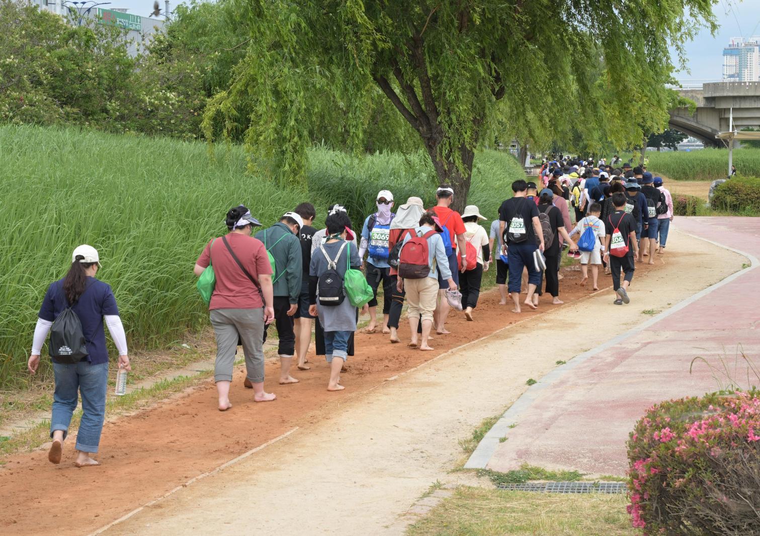 남구 태화강 황토 맨발길 걷기대회 의 사진