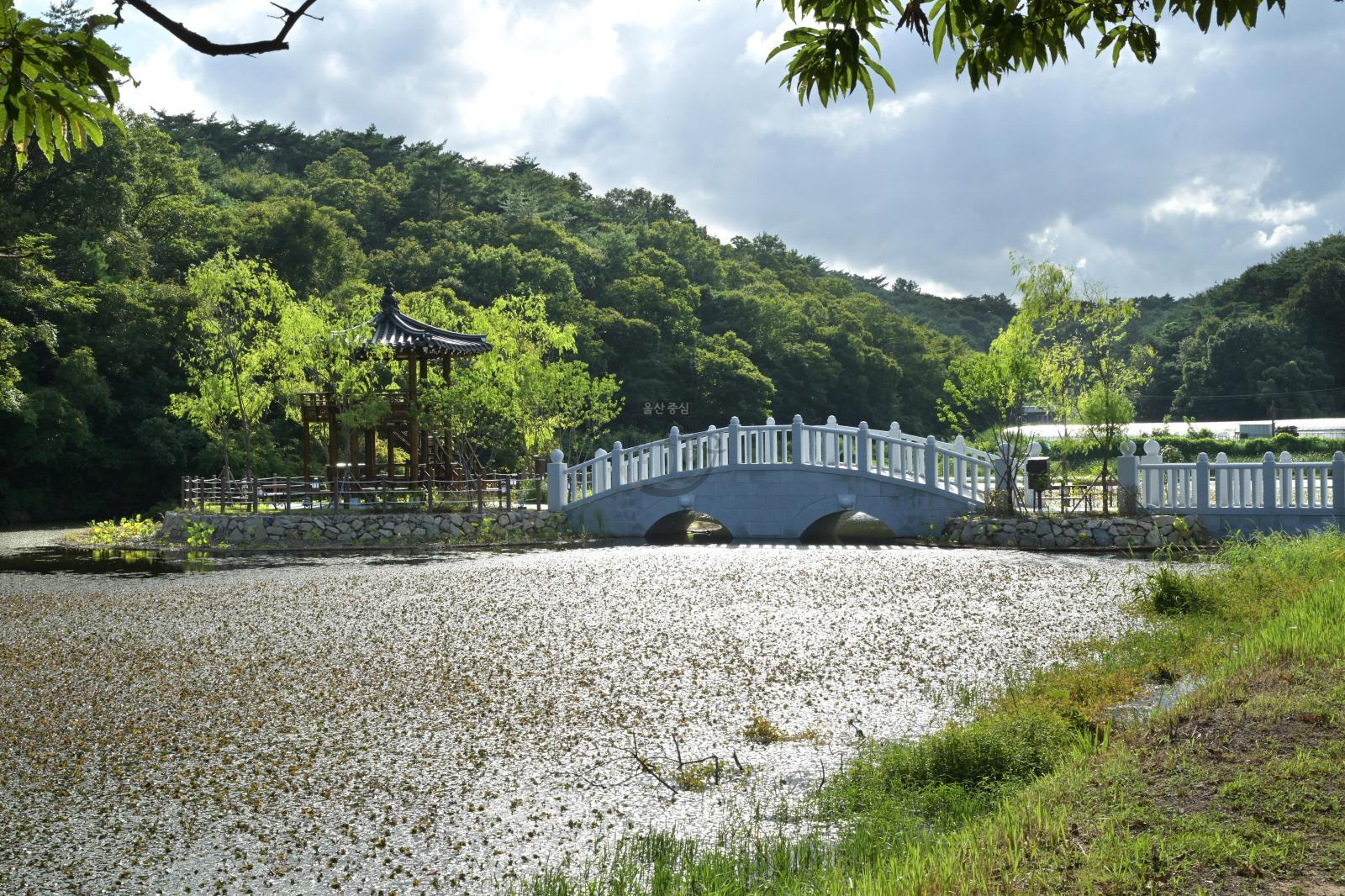 지산저수지 수변경관 조성사업 준공식 의 사진
