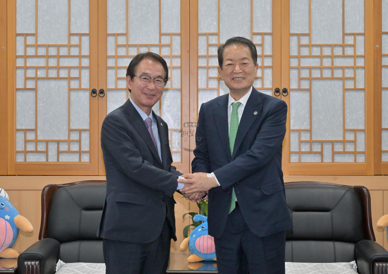 울산항만공사 사장 내방 의 사진