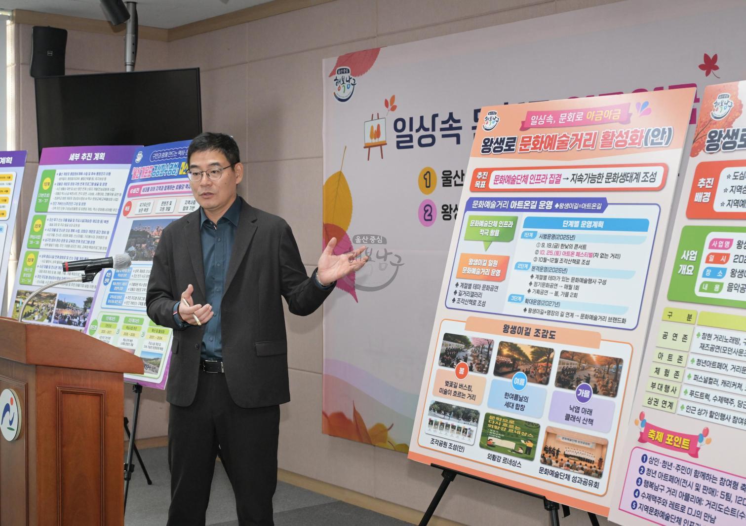 울산 개운포 경상좌수영성  마스트플랜 수립 및 왕생로 아트온 폐스티벌 언론 브리핑 의 사진