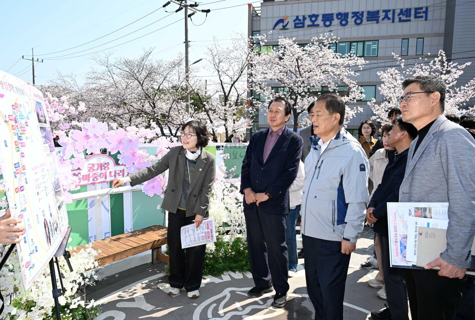 궁거랑 벚꽃한마당 현장 점검 의 사진