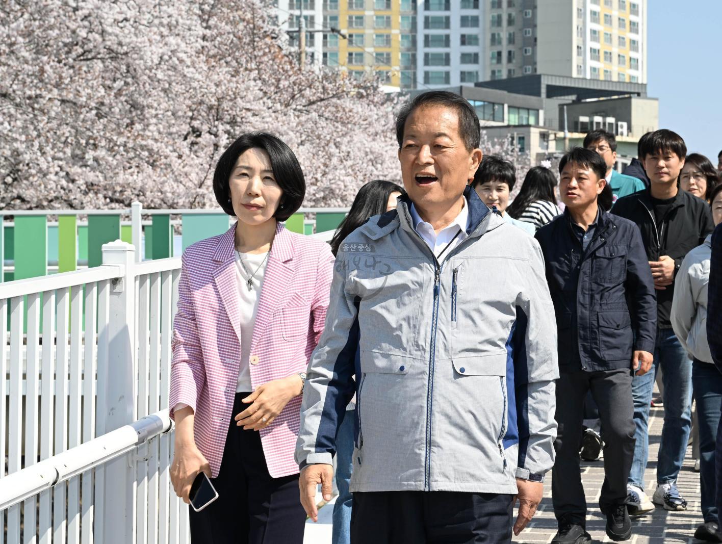 궁거랑 벚꽃한마당 현장 점검 의 사진