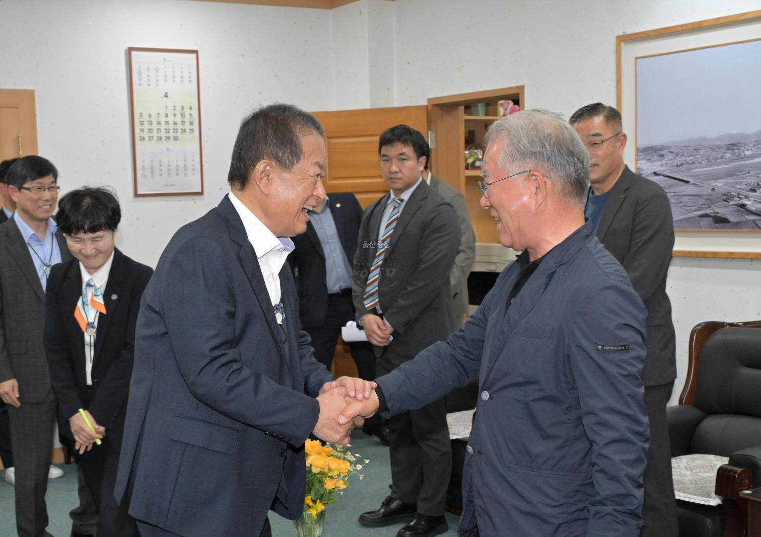 독일 오버우어젤시 국제유소년 축구대회 참가 간담회 의 사진