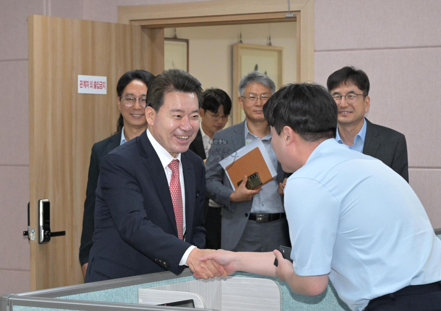 구청장과 출입기자와의 간담회 의 사진