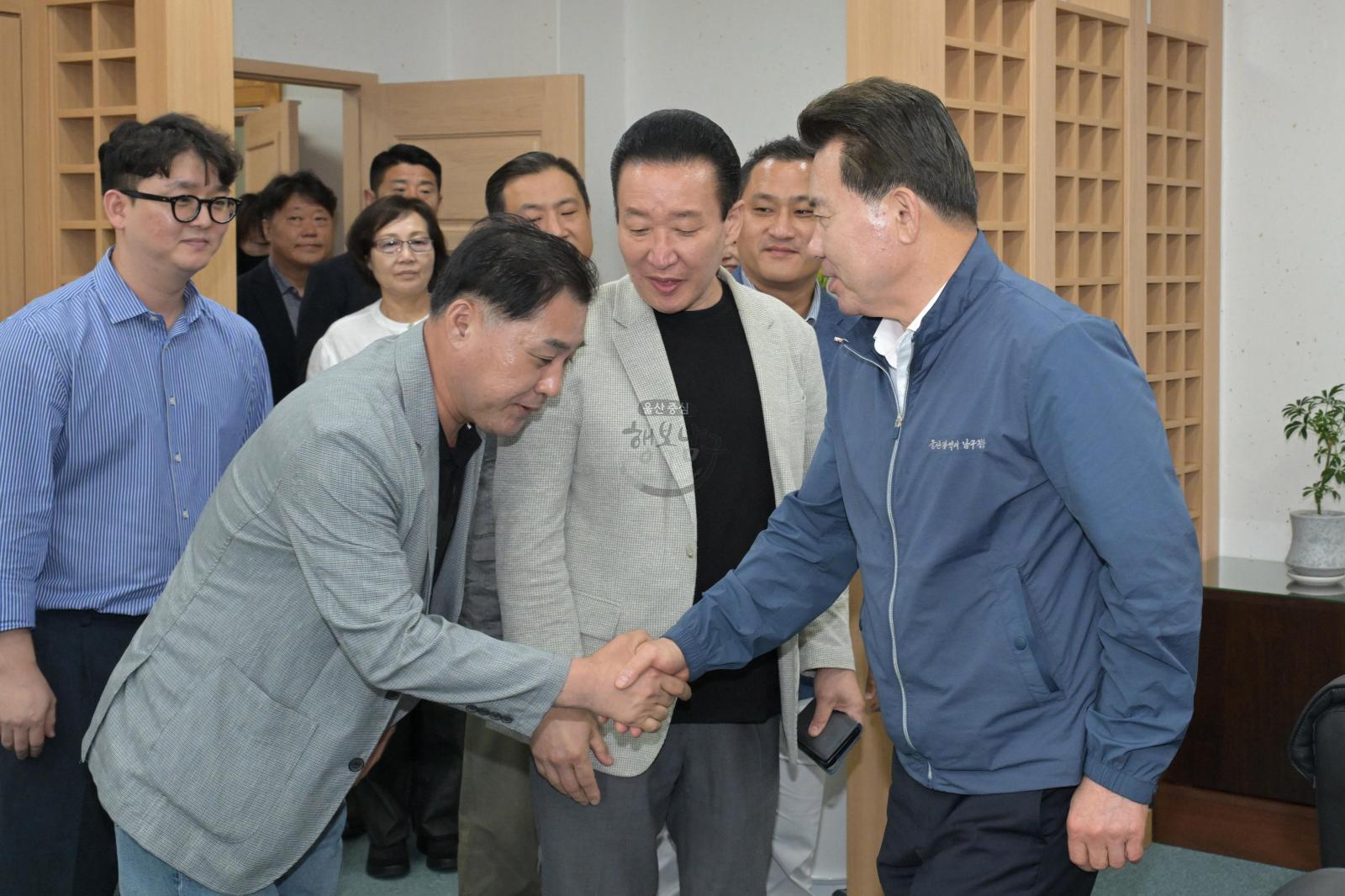 남구 소상공인연합회 임원진 내방 의 사진