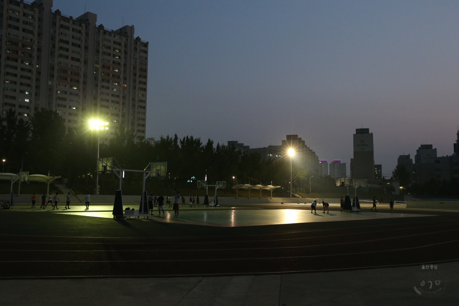 삼산배수장 체육공원 야간전경 의 사진