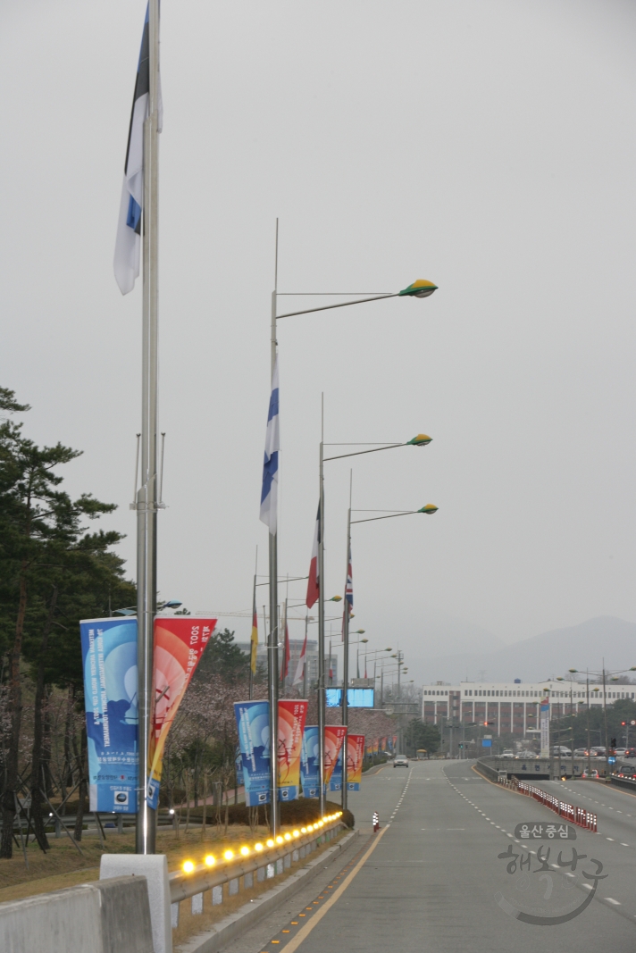 제7회 코리아국제양궁대회 홍보깃발 의 사진