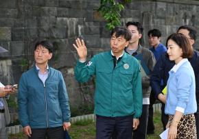 여천천 마을축제 행사장 현장 점검 사진